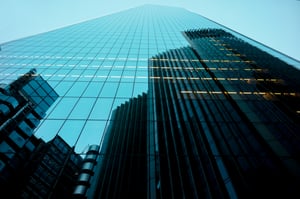 Tall financial services building