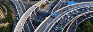 Vehicles driving on the interstate